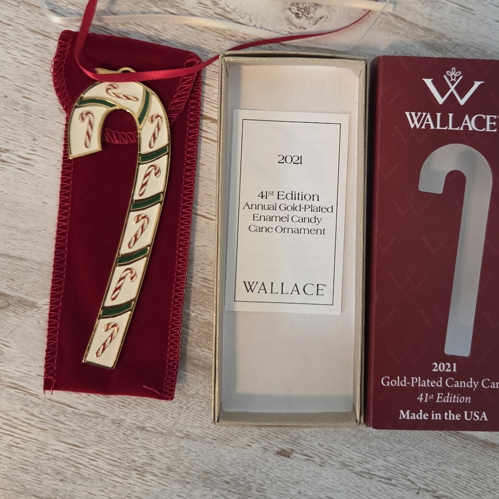 Wallace Silversmiths Candy Cane Ornament 2021